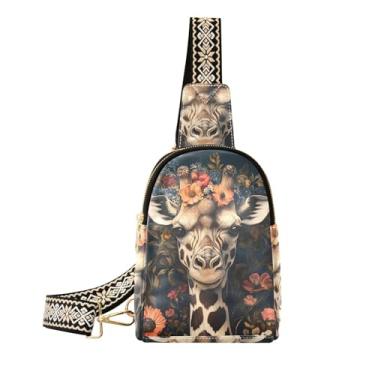 Imagem de CEBUGI Girafa pequena bolsa tiracolo feminina de couro, pochete transversal para trilhas, viagens ao ar livre