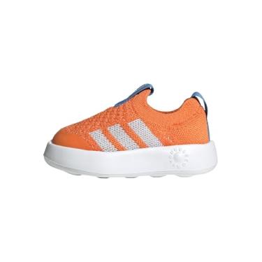 Imagem de adidas Tênis unissex para bebês Bubblecomfortable, Laranja pura/céu cristalino/azul claro, 17