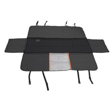 Imagem de Luocute Capa de Assento de Carro para Cachorro Com Fundo Duro, Protetor de Assento de Carro para Animais de Estimação Reforçado à Prova de água Com Abas Laterais Com Zíper para a Maioria (Preto 630)