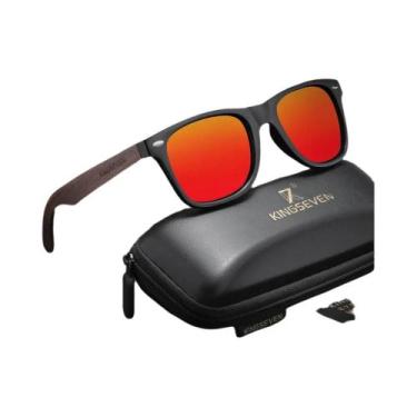 Imagem de Óculos De Sol Polarizados Vintage Em Madeira De Noz Preta Para Homens 