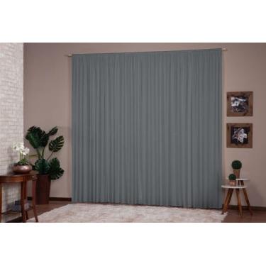 Imagem de Cortina Para Sala Quarto 2,00X1,70M Cinza - Top Casa