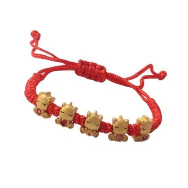 Imagem de Zhang shine 1-3 peças de pulseira de corda vermelha de cavalo da sorte de ano novo trançado feito à mão 2026 animal do zodíaco chinês Feng Shui pingente de cavalo pulseira ajustável para mulheres