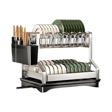 Imagem de Organizador De Cozinha De 2 Níveis, Escorredor De Louças, Armazenament