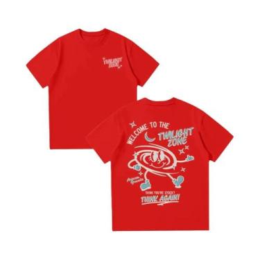 Imagem de Camiseta Unissex Vintage Ariana Grande Twilight Zone Think Again De Al