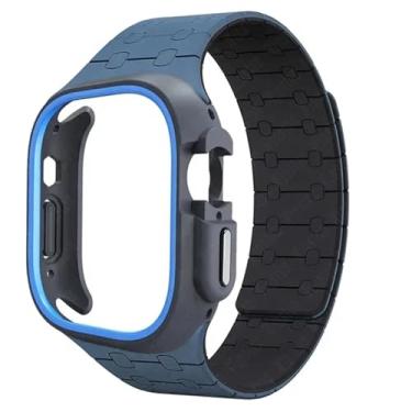 Imagem de XNWKF Pulseira de silicone de TPU para Apple Watch Ultra 2 de 49 mm, 45 mm, 44 mm e 41 mm, pulseira protetora para iWatch séries 9, 8, 7, 6, 5, 4, 49mm, Ágata