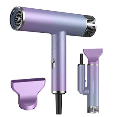 Imagem de Secador de Cabelo Íons Elétrico Plegável Leve Silencioso Secagem Rápida Portátil para Casa e Viagens com Monitoramento Temperatura Baixa Radiação Turb