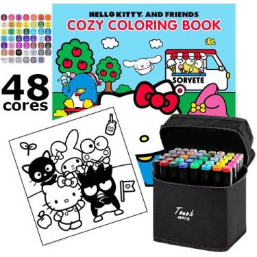 Imagem de Livro De Colorir Estilo Bobbie Goods Infantil Hello Kitty Com 48 Canet