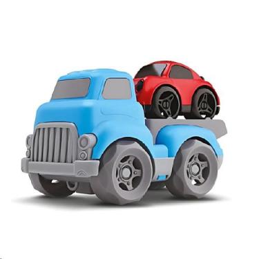 Imagem de Caminhão Plataforma Joy Trucks Brinquedo Infantil Vinil - Joy.Co, Plat