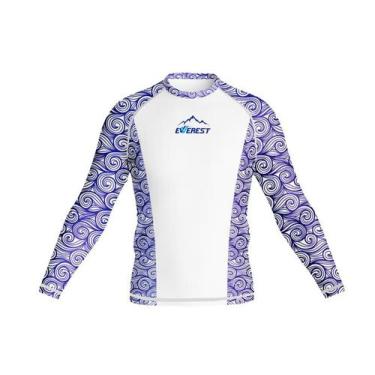 Imagem de Camiseta Manga Longa Infantil Moda Praia Uv 50 Verão Bco - Everest Spo