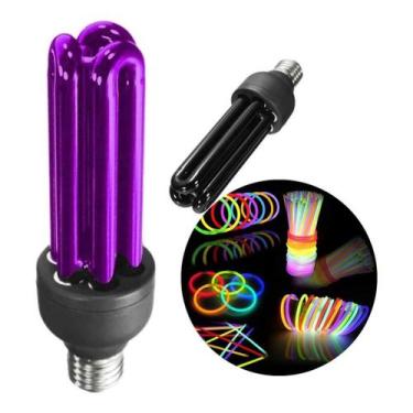Imagem de Kit Festa Lâmpada Luz Negra Neon 36w e 10 Pulseiras que Brilham - Luat