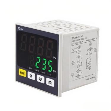 Imagem de Controlador de temperatura inteligente ajustável precisão com display digital relé saída estado sólido SSR alarme excessiva multifuncional para forno e equipamentos industriais