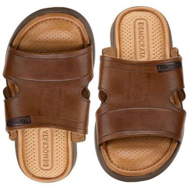 Imagem de Chinelo masculino slide soul democrata 015134, Caramelo, 38