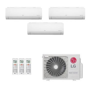 Imagem de Ar-Condicionado Multi Split Inverter LG 30.000 (1x Evap HW 9.000 + 1x Evap HW 12.000 + 1x Evap HW 18.000) Só Frio 220V								