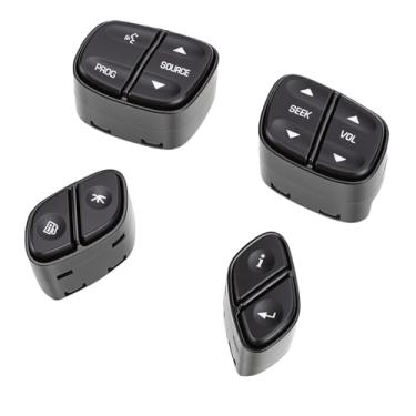 Imagem de Generic 4 Botões de Interruptor de Controle do Volante, Substituição Multifuncional Com Botões de Informações de Quilometragem de Combustível de Volume de Rádio de Fonte de Programa,