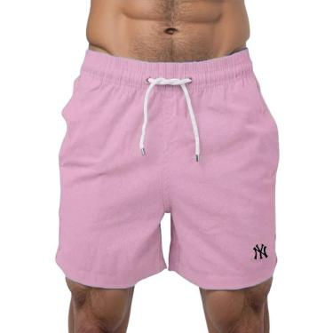 Imagem de Short Mauricinho Bermuda Linho Casual Premium Cós Com Cordão Ajustavel Bolsos Lateral Liso Verao-Masculino