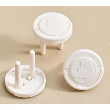 Imagem de Capas de tomada à prova (pacote com 20) – Protetores de plugue elétrico de segurança para evitar choques de energia, protetores elétricos de segurança melhorados