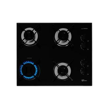Imagem de Cooktop a Gás Fischer 4 Bocas Fit Line Vidro Preto