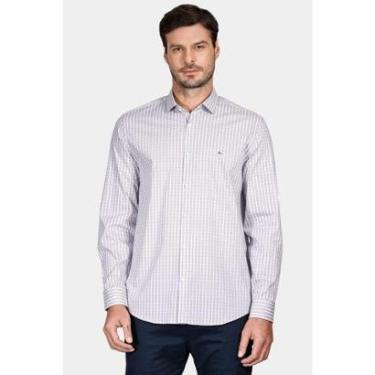 Imagem de Camisa Aramis Regular Manga Longa Quadriculada Cinza-Masculino