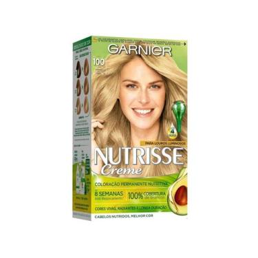 Imagem de Tintura Creme Garnier Nutrisse 100 Louro Sol