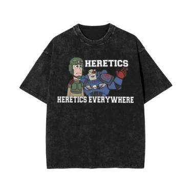 Imagem de Camiseta Masculina Com Padrão Clássico Ultramarines Titus Warhammer 40