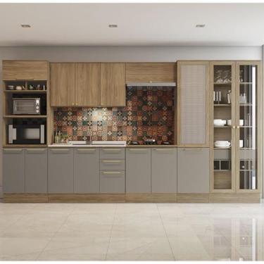 Imagem de Armário de Cozinha Modulada Completa 08 peças 4,00m 002 Botanic Kappes