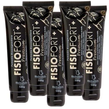Imagem de Kit 5 Pomada Massageadora Fisio Fort Premium 150g original - Bio Insti