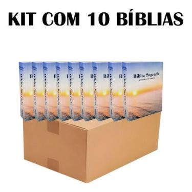 Imagem de Bíblia Barata Pequena Para Evangelismo Completa 10 Unidades - REI DAS 