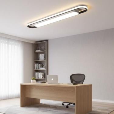 Imagem de Luminária Plafon LED Longa Iluminação Tricolor Difusor Central e Later