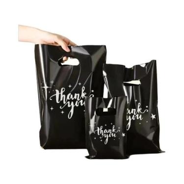 Imagem de Sacolas Plásticas Duráveis Com Alça Para Lojas De Varejo De Pequenos N