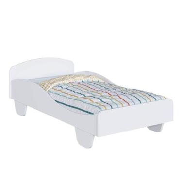 Imagem de Cama Infantil Sol Moveis Peroba Montessorina MDF -, Branco