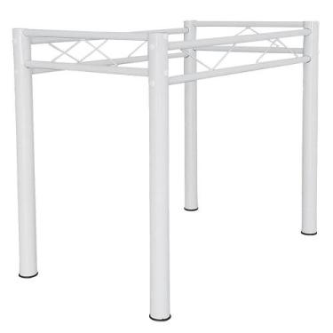 Imagem de Pé De Mesa De Jantar Tubular 1,00 Retangular Para Tampo De Pedra Mármo