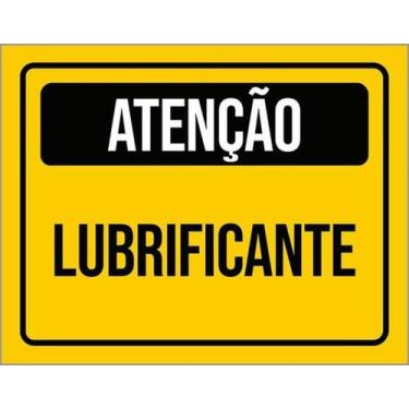 Imagem de Kit 5 Placas De Sinalização - Atenção Cuidado Lubrificante - Sinalizo
