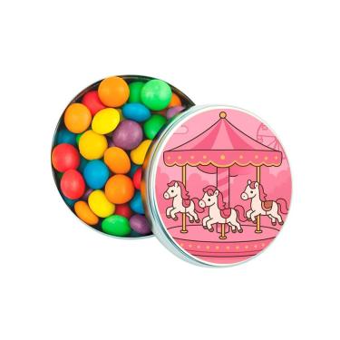 Imagem de Latinha Lembrancinha Personalizada Carrossel Rosa