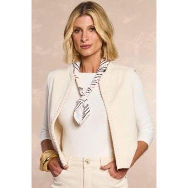 Imagem de COLETE DE LINHO FEMININO DOCE TRAMA REF:106273-Feminino