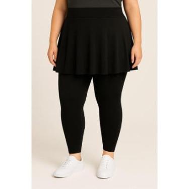 Imagem de Calça Legging E Saia Babado Em Plus Size Tapa BumBum WOLFOX Em Suplex-Feminino