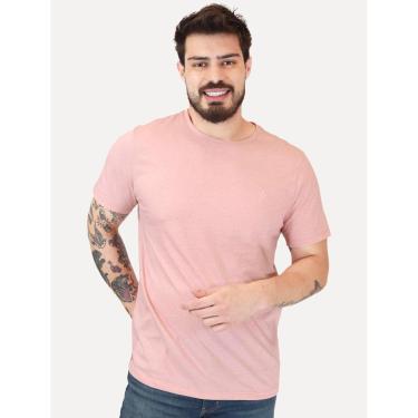Imagem de Camiseta Dudalina Masculina Cotton Regular Rosa Claro Mescla-Masculino