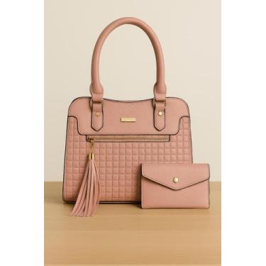 Imagem de Bolsa Feminina Estruturada com Alça de Mão e Transversal Média Elegant