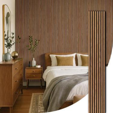 Imagem de Painel Ripado Acústico Madeira Natural Ikara - 270x32cm, Blanchonella