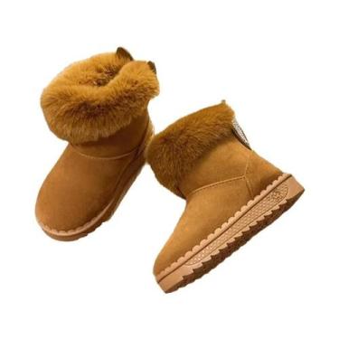 Imagem de Botas De Neve Infantis Em Couro Genuíno Para Meninos E Meninas, Quente