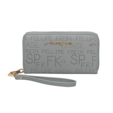 Imagem de Carteira Ziper Grande Fellipe Krein Ss23 Fk652 - Azul Claro, Azul