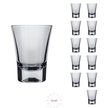 Imagem de Jogo 12 Copos 60ml Ole Dose Redondo Tequila Whisky Vidro - NADIR FIGUE