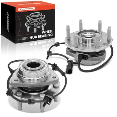 Imagem de A-Premium Conjunto de cubo de rolamento da roda dianteira com sensor ABS compatível com Chevrolet Trailblazer EXT SSR GMC Envoy XL Envoy XUV Olds Bravada Isuzu Ascender Buick Rainier - Kit de par