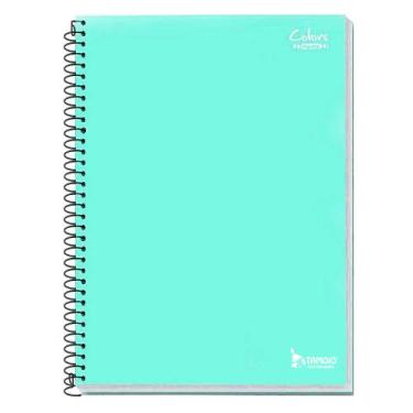 Imagem de Caderno Universitário Tamoio Espiral 200Fls Tons Pastéis, Verde Pastel