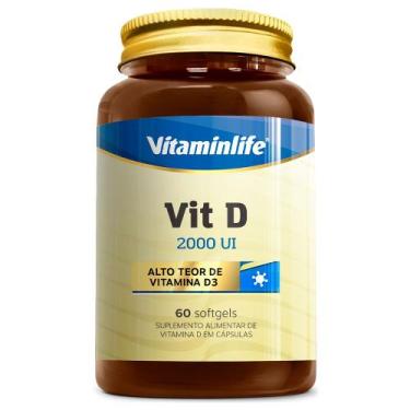 Imagem de Vitamina D 2000Ui Vit D 60 Softgels - Vitaminlife, 1x Frasco