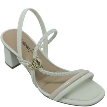 Imagem de Sandália Dakota Feminina Casual com Tira Trançada Salto 5,5cm, Rives c