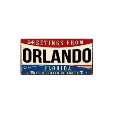 Imagem de Placa De Metal Vintage Florida Orlando Lafayette 6x12 Polegadas Para D