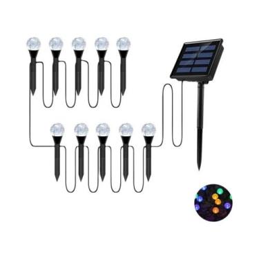 Imagem de Luzes De Bolha LED RGB Solares Com 8 Modos Para Iluminação De Áreas Ex