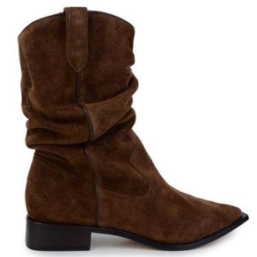 Imagem de Bota Feminina Carrano Suede Brownie Marrom - 7520-Feminino
