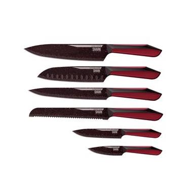 Imagem de Conjunto de 6 Facas Polishop Ichef Special Cut Vermelha Vermelho