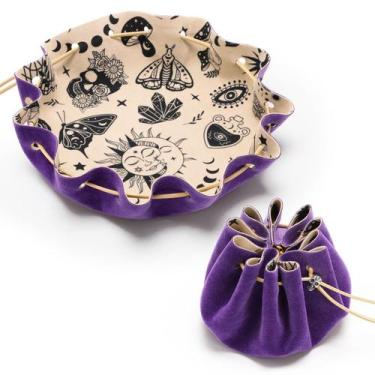 Imagem de Bolsa com cordão DND Felt Dice Tray Purple City Volyeen - Ciyvolyeen